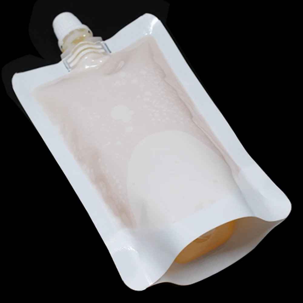 

DHL White Stand Up Drinking Beverage Milk Package Spout Bag Plastic PE Doypack Fruit Juice Liquid Storage Pack Out Squeeze Pouch