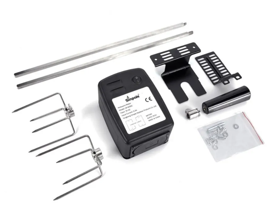 

DC Baterry BBQ Skewers and Motor with Supports,Grill with 2 Forks(Prongs), Free Shipping