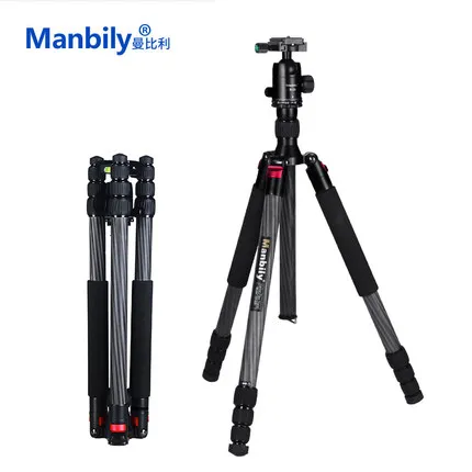 Superb carbon fiber Travel tripod for iPhone digital DSLR camera heavy duty camera stand Professional double panoramic ball head