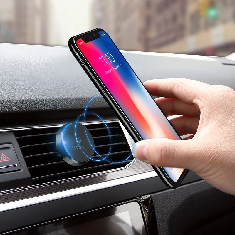 FLOVEME-soporte magnético de teléfono para coche, accesorio con rotación de 360 grados, para ventilación de aire, GPS, para Xiaomi mi8, Samsung Galaxy S9