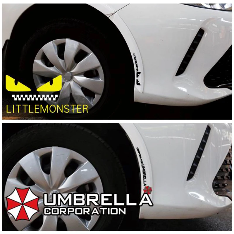 ZD 2 قطعة سيارة عجلة الحاجب ل ألفا روميو 159 BMW E46 E39 E36 E90 أودي A3 A6 C5 A4 B6 B8 الزخرفية المضادة للتصادم قطاع ملصق #5