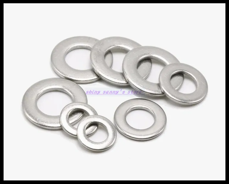 GB97 304 Stainless Steel DIN125 M2 M2.5 M3 M4 M5 M6 M8 M10 M12 M14 M16 M18 M20 M22 M24 Flat Washer Plain Washer Flat Gasket