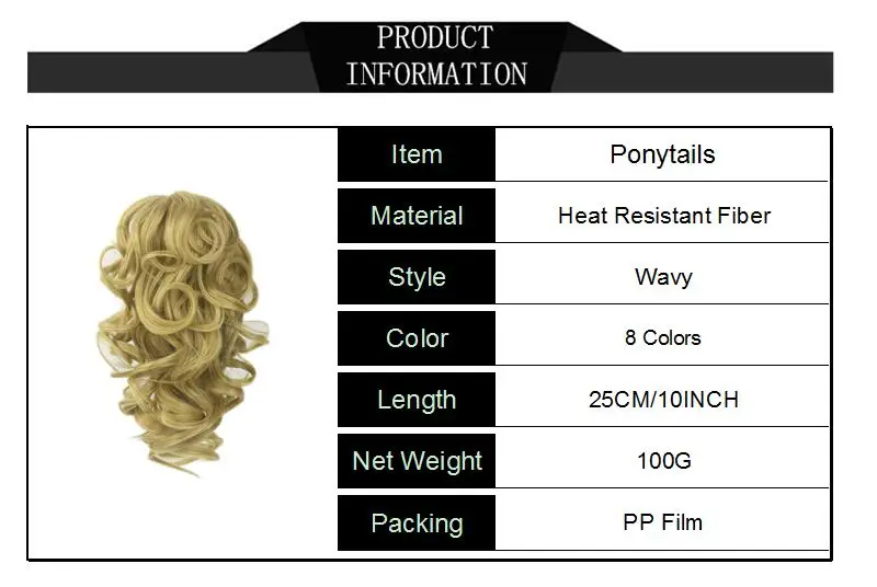 Gres Bouncy Curly Claw In Ponytails Synthetic Hairpieces Medium Length 8 Color for Choose Heat Resistant Fiber Women Horse Tail