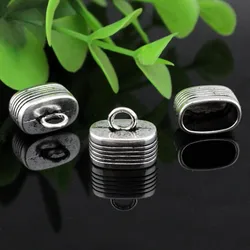 Fit 12x7mm Cord Crimp End Caps Buckle Tips for Necklace Bracelet Cord Connectors Clasp,DIY Accessories 13x15mm 10pcs K04195