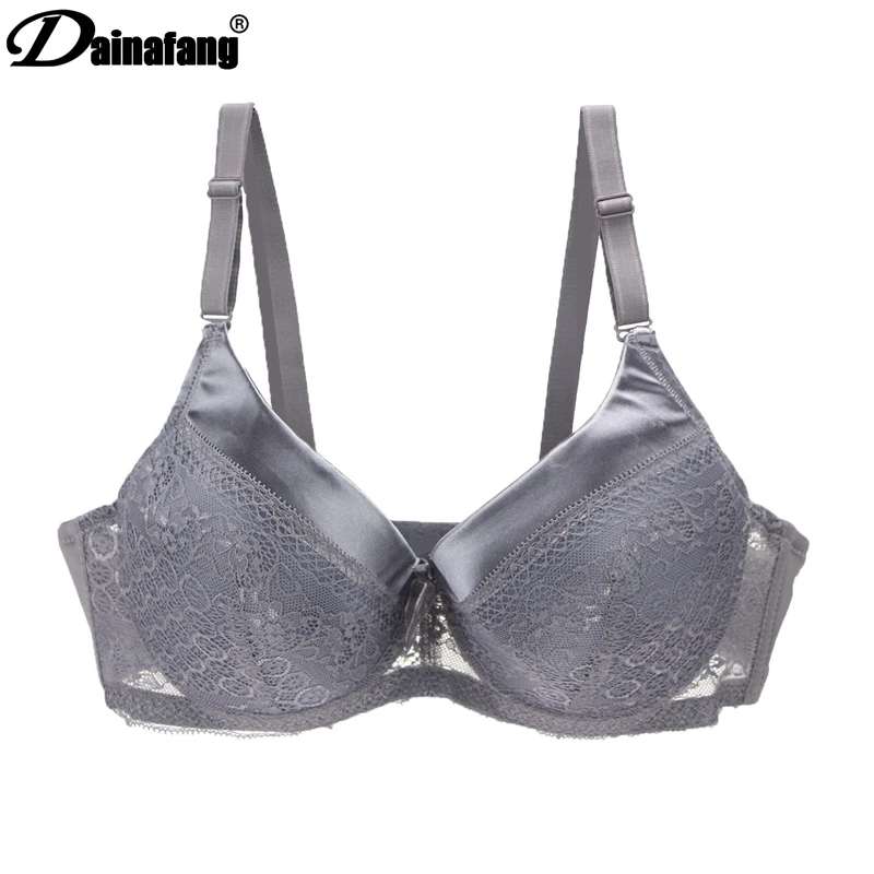 DaiNaFang Brand BCDE Cup Large Size Bras Back Closure Womens Underwear  Bow Push Up Sexy Lady Female Lingerie Brassiere