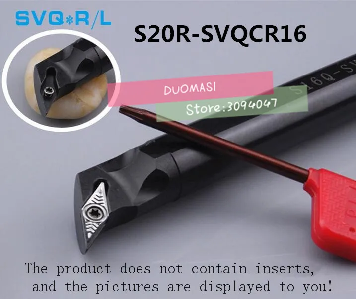 

S20R-SVQCR16 20 мм Внутренний токарный инструмент Заводские розетки, пенка, Расточная планка, инструменты с ЧПУ, токарные станки