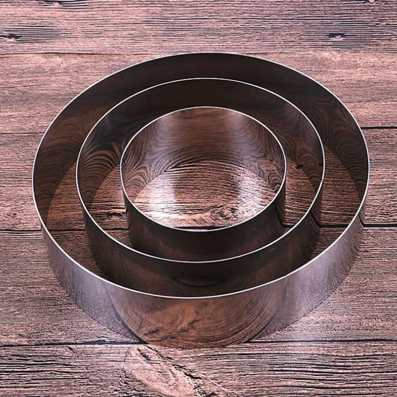 8pcs/set Latest 3.5 - 10 inches round shape mousse ring cake mold stainless steel cheese baking tools for cakes ZA6386