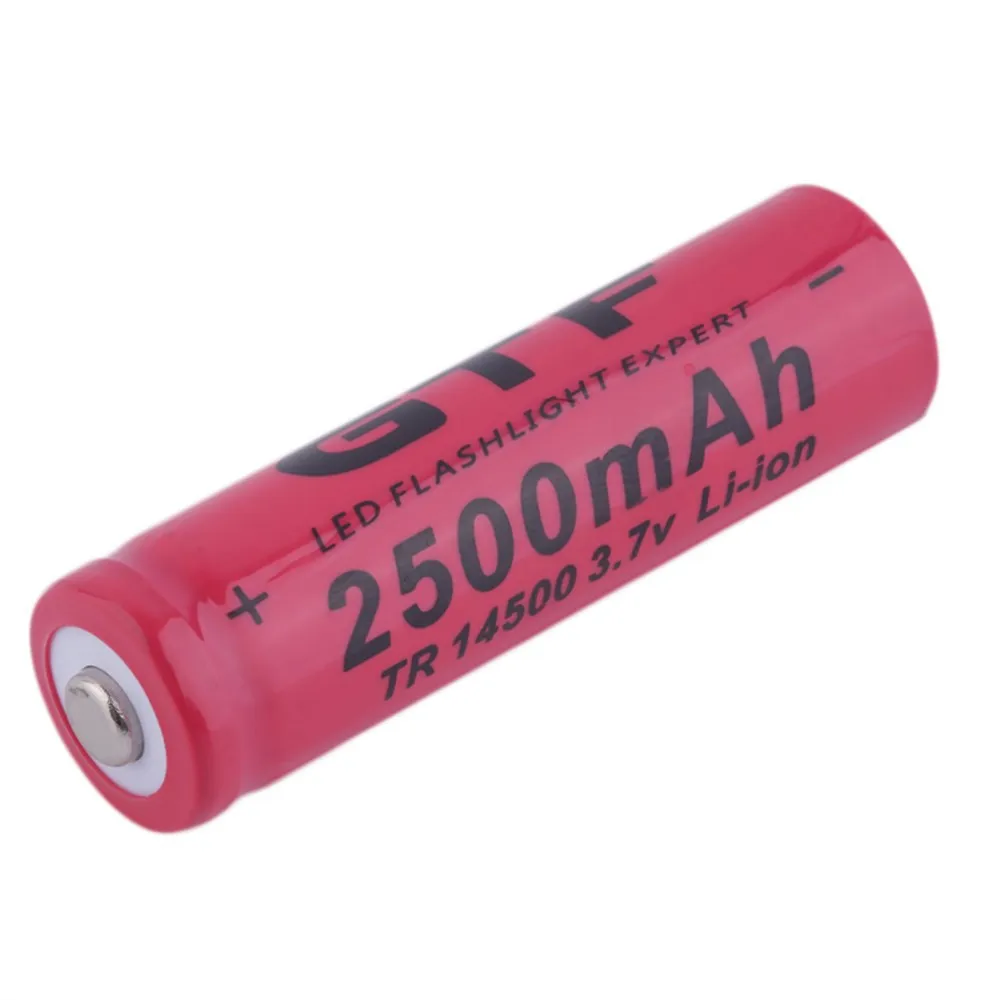 GTF 4pcs 14500 akumulator litowy wielokrotnego ładowania końcówka 2500mAh 3.7 V latarka akumulator