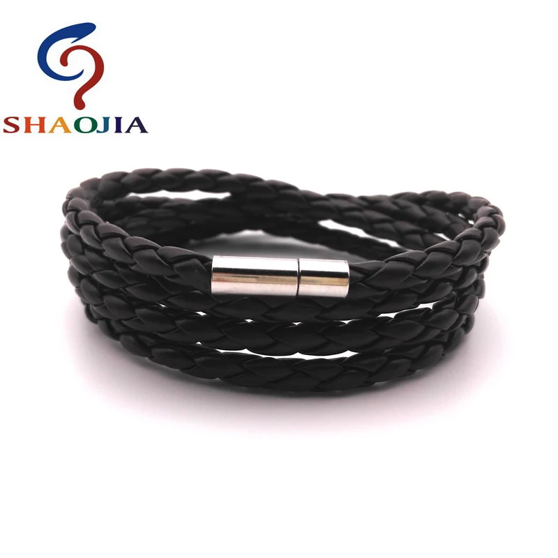 2026 Latest Popular 4 Laps Leather Bracelet, Men White Retro Charm Bracelet & Bracelets For Women Mens Cool Bangle Jewelry