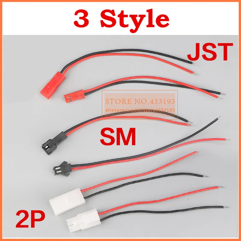 30pairs/lot 10cm/pcs 20cm/pair JST/SM/ 2pin  LED connecting wire male and female plug connector Terminals cable