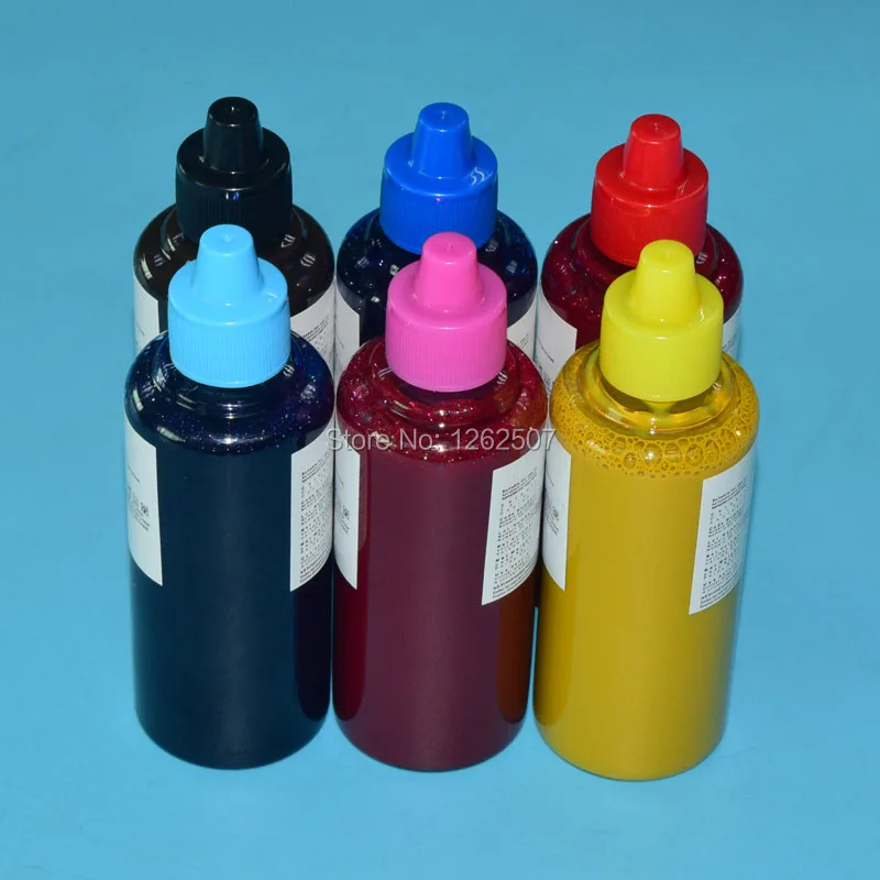 100ml 6 Colors Dye Sublimation Ink Refill Kits For Epson Stylus Photo 1410 R290 R390 RX590 TX800 TX700 T50 725 730 1430 Printer