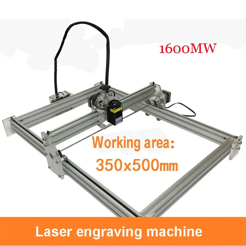 

1PC DIY mini 1600mw laser machines, large format 35cm * 50cm Wate laser engraving machine, alternating current