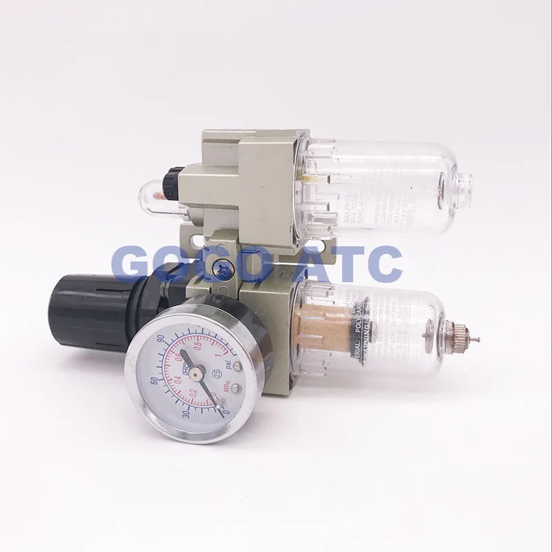 Pneumatic frl unit AC2010-02/01 1/4 1/8 AC2010-02D Manual drain SMC type air treatment air filter pressure regulator lubricator