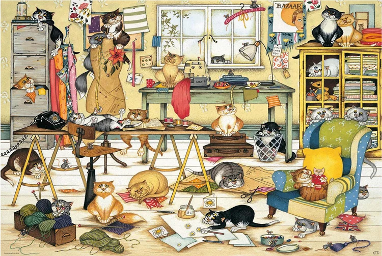 

The cat's home The wooden puzzle 500 pieces ersion paper jigsaw puzzle white card adult children's educational toys