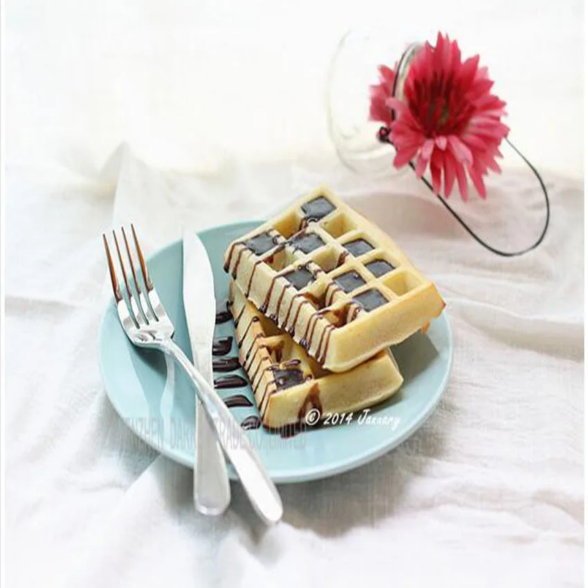 1Pc Elektrische Dubbelzijdige Wafelmachine, Wafelgrill/Wafeloven/Snackmachine