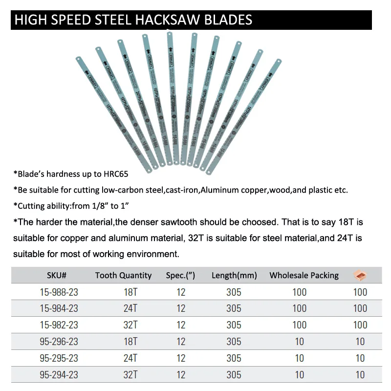 Stanley 1pcs multifunction sharpness 18T 24T 32T high speed steel hacksaw blade 12\