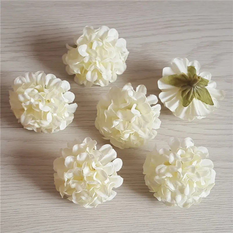 10pcs 10Colors 4.5cm Artificial Flower Heads Silk Carnation Daisy For DIY Wedding Decoration Flower Bridal Bouquet