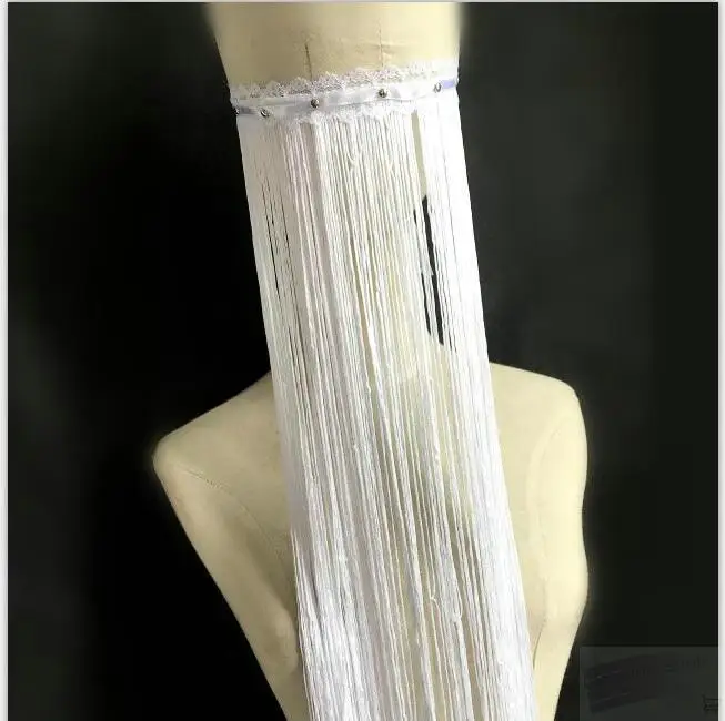 Variant: white tassels mask