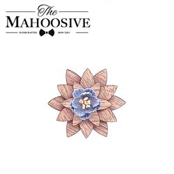 Mens Wood Lapel flower Brooch pin Handmade Lapel pin For Men Wedding Party Suit Decoration Boutonniere Corsage
