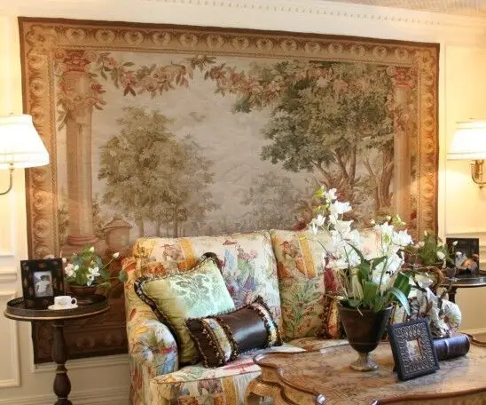 Free Shipping 100% 5.5'X7.5' French Aubusson Tapestry Handwoven wall haning tapestry, Gobelin tapestry