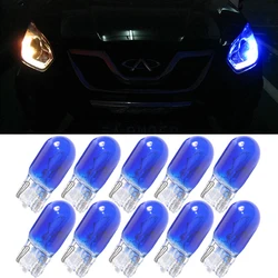 10pcs T10 W5W  Blue Color 12V 5W Car Instrument bulb Parking Light Halogen Position Lamps car Accessories