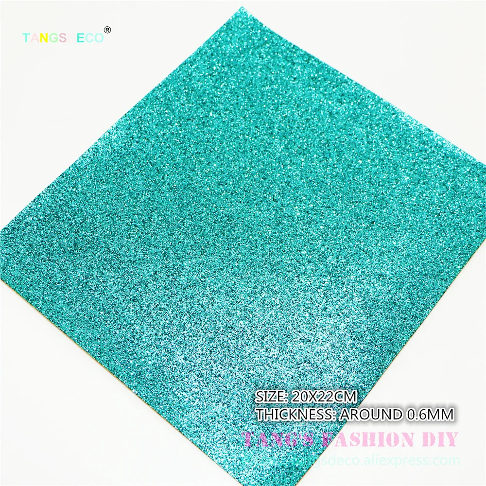 6pcs- 20x22cm Mint Green Color Mix DIY Synthetic Faux PU Leather Set