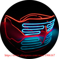 Colorful Led Luminous Party Glasses Light Up EL Wire Glasses Classic Gift Event Supplies DJ Club Stage Show Flashing Eyewear