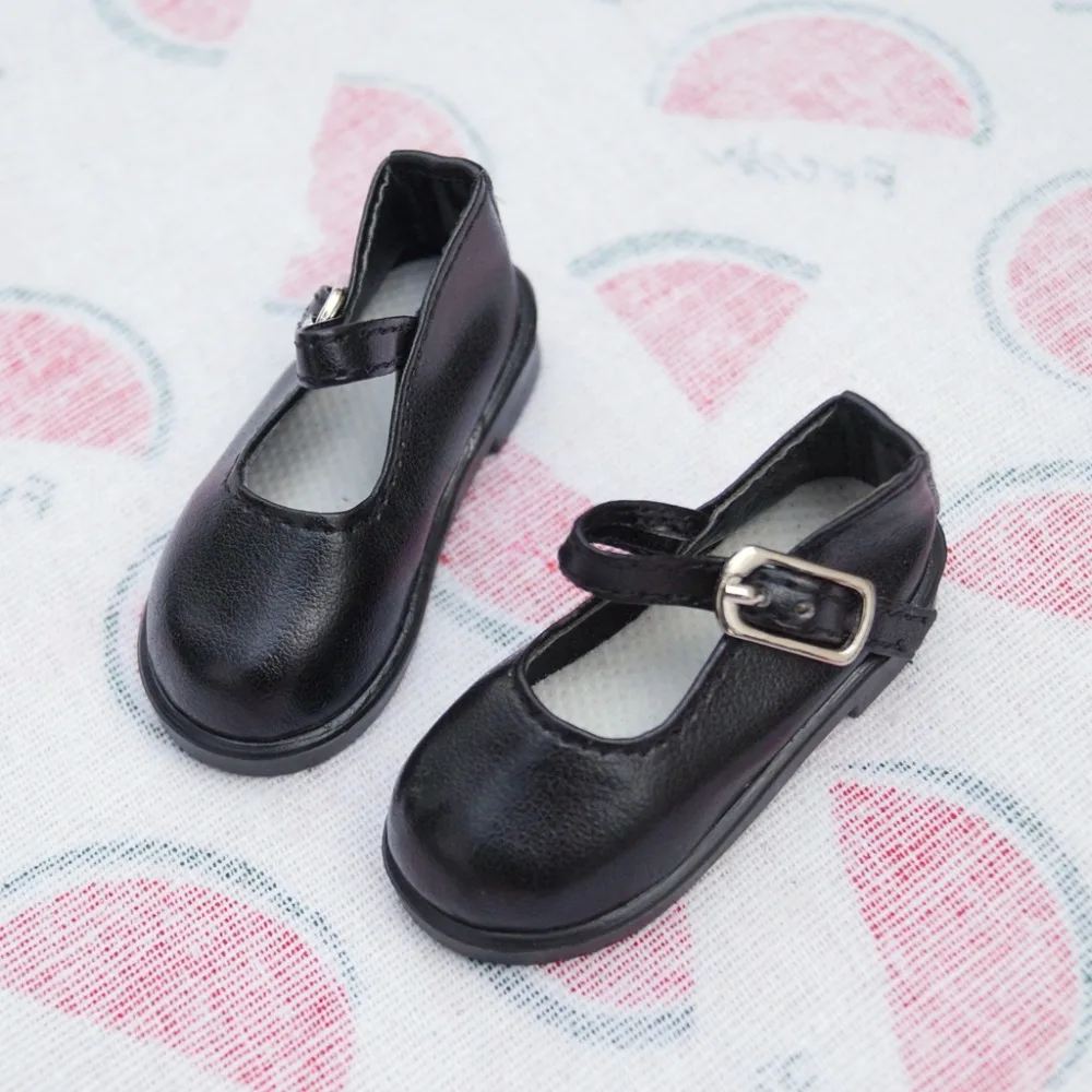 

BJD DOLL Black Synthetic Leather Shoes Flats For 1/6 11" 27cm 1/6 17" Tall YOSD MSD DZ AOD DD Doll FREE SHIPPING