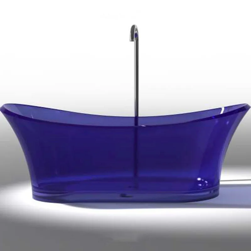 1750x750x680mm New Design Resin Acrylic Bathtub Colored Freestanding Artificial Stone Rectangular Bathroom Tub RS6520-1A