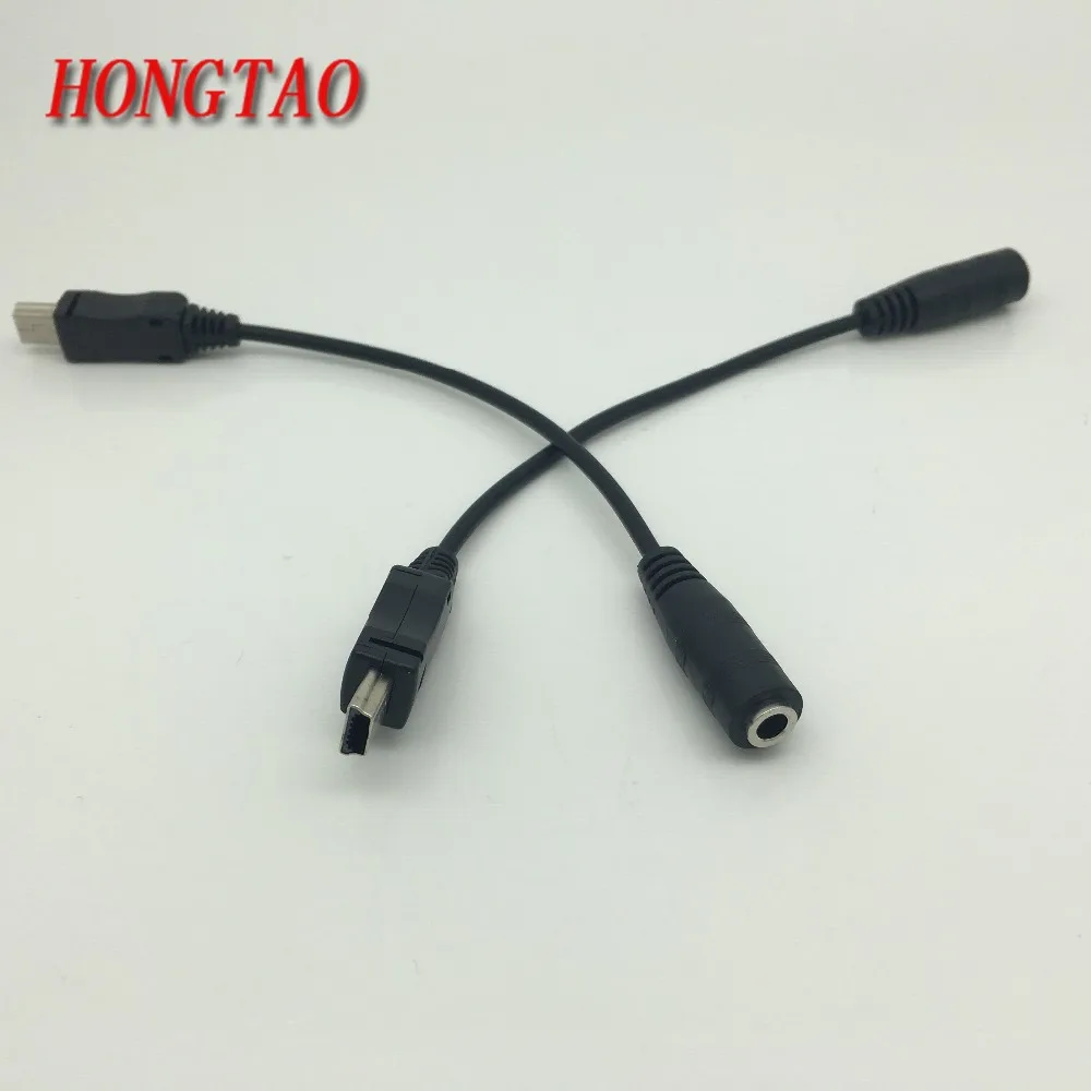 Mini USB Male to 3.5mm Jack Female Audio Cable Cord for Active Clip Mic Microphone Adapter for GoPro Hero 1 2 3 3+ Sports Camera