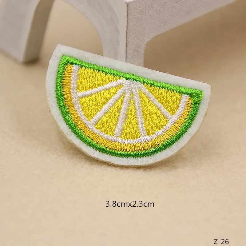 Cute 1pc Cherry Watermelon Strawberry Pineapple Avocado Fruit Embroidery Patches for Clothing Iron on Clothes Appliques Badge