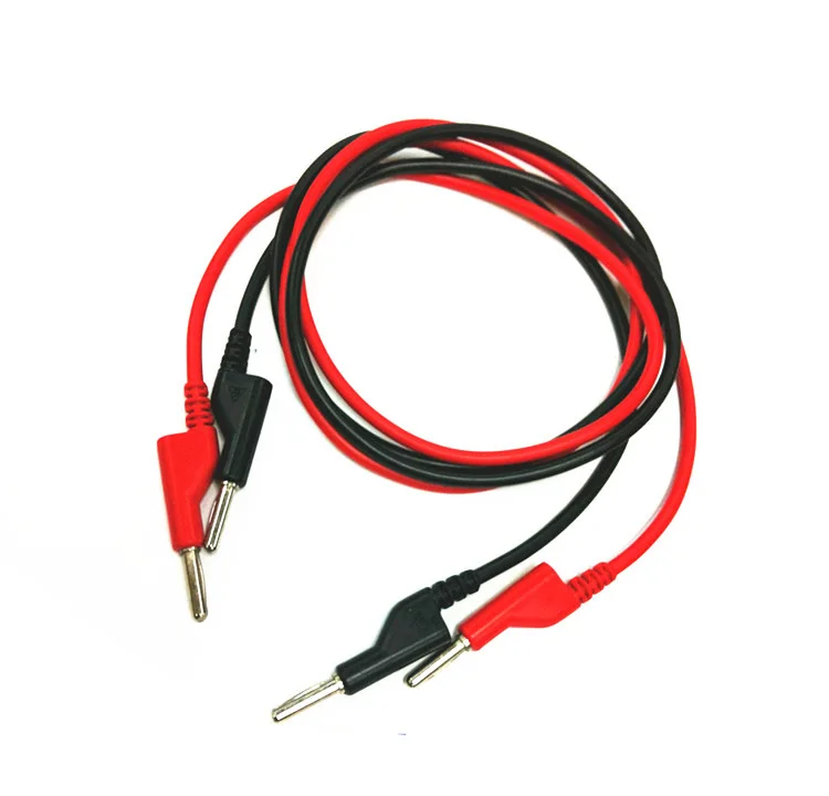 

4pcs New high Voltage Dual 4mm Banana Plug Male Jack Silicone Test Cable M/M 1M