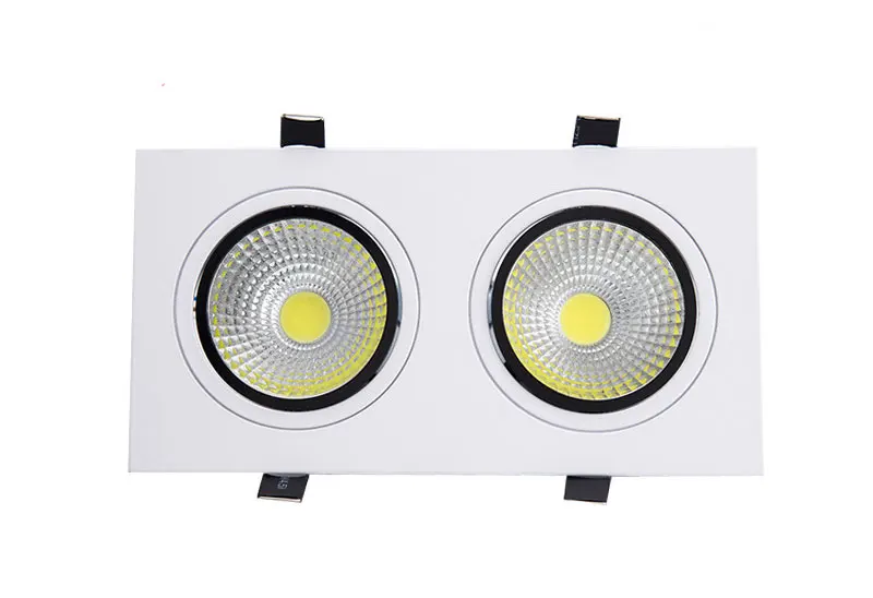 Imagem -03 - Luminária de Teto Embutida Quadrada Dupla Dimerizável Cob 10w 14w 20w com Driver Led