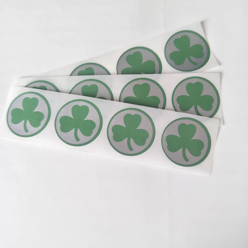 100Pcs Clover Scratch Off Sticker 25mm 1\