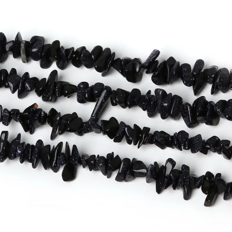 SALE!! Natural Stone Chip Beads for Jewelry Making: Blue Sand Howlite Olivine Crystal Strand 34\