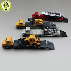 SIKU 1610 1611 1613 1616 Truck Trailer Low Loader with Excavator Bulldozer Yacht Helicopter Diecast Car Model Toys for kids gift