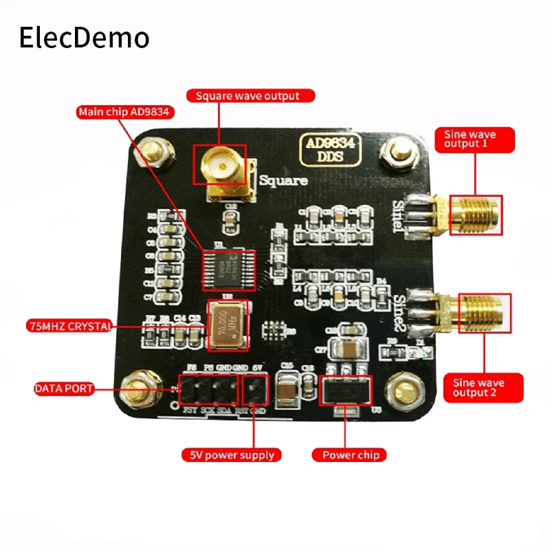 AD9834 module Signal-Generator Module Sine Triangle Wave Generator module Board Signal Sources generator