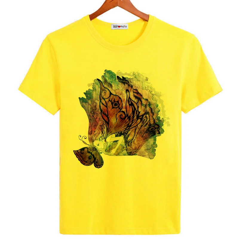 The beautiful butterfly t shirt 3D hand printed art shirts for men Brand good quality comfortable casual shirts