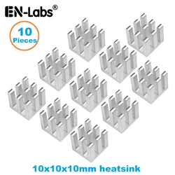 En-Labs10pcs Aluminum Electronic Chip Heatsink Radiator Optional 8810 Thermal Double Side Adhesive Tape,10X10,13X13,14X6,14X14