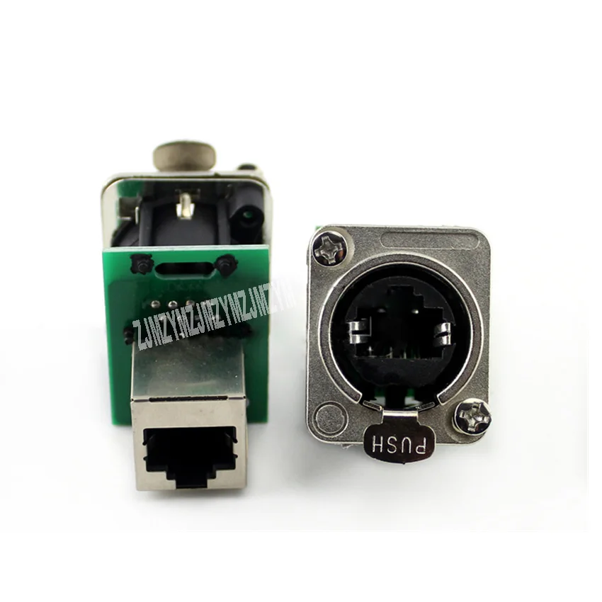 10pcs/lot Good Quality D-type Module RJ45 Socket Network Cable Connector Panel Mount Jack Chassis Panel Mount Connector ZE8FDP