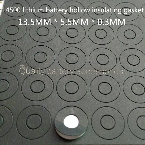 

100PCS 14500 lithium battery cathode hollow sharp head insulating mat surface cushion meson 5 battery positive pole face pad