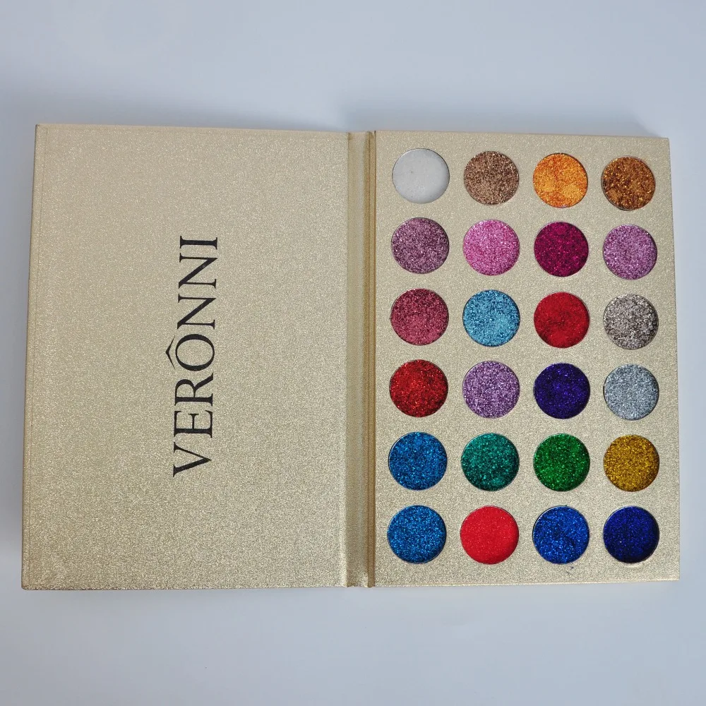 VERONNI Glitter Eyeshdow Cosmetics 24 Colors Pro Eyes Makeup kit Brand New in box 12pcs/lot DHL Eye Shadow