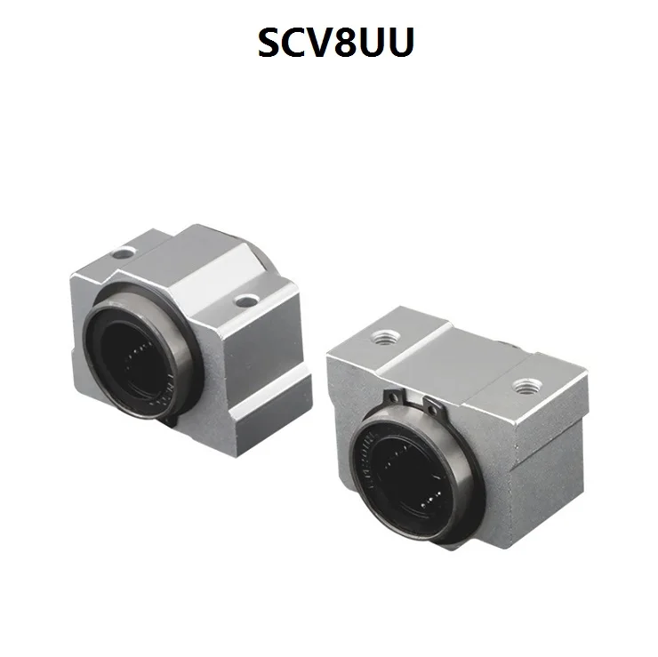 

50pcs/lot SCV8UU SC8V SC8VUU 8mm Short Type linear case unit linear Bearing Slide Blocks for cnc router parts SC8SUU