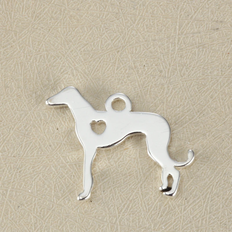 20pcs Diy jewelry accessories The pet dog Barley town dog dog stainless steel pendant size 16 * 22 mm