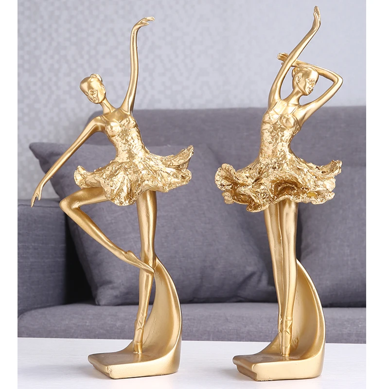 

Modern Resin Dancing Girl Ornaments Crafts Livingroom TV Cabinet Desktop Figurines Decoration Wedding Gifts Ornaments Artwork