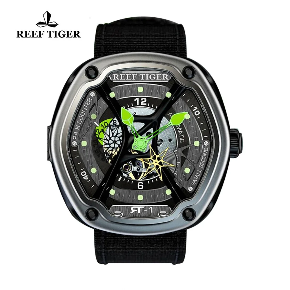 Reef Tiger/RT Luxury Sport Watch Men Waterproof Top Brand Automatic Watch Luminous Dive Watches Relogio Masculino RGA90S7