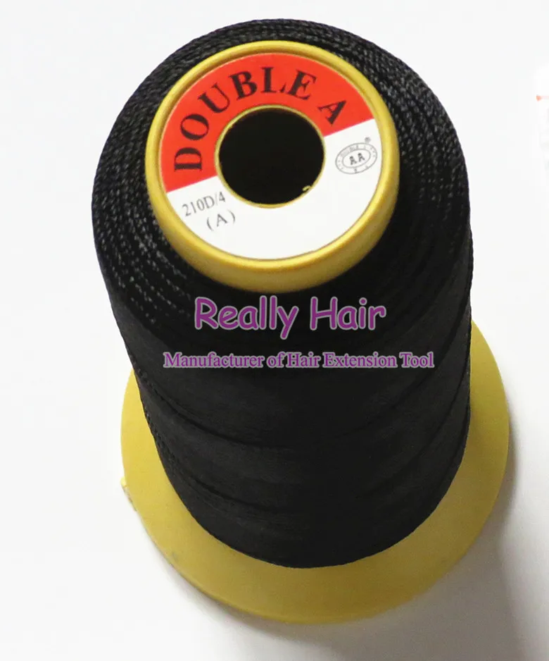 Freeshipping 12pcs Black Color Thread of Weaving / High Intensity polyester Nylon Thread/ Hair Extension Tools