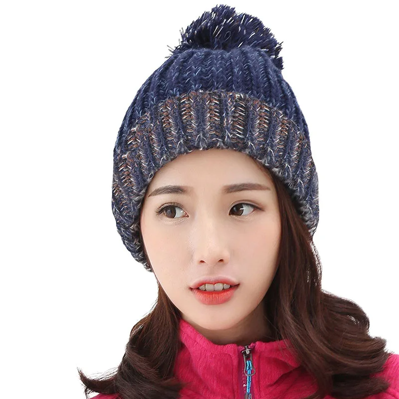 RAX Girl's Knitted Warm Wool Hat Thick Winter Hats Headgear for Women's Caps  (Gift!!)