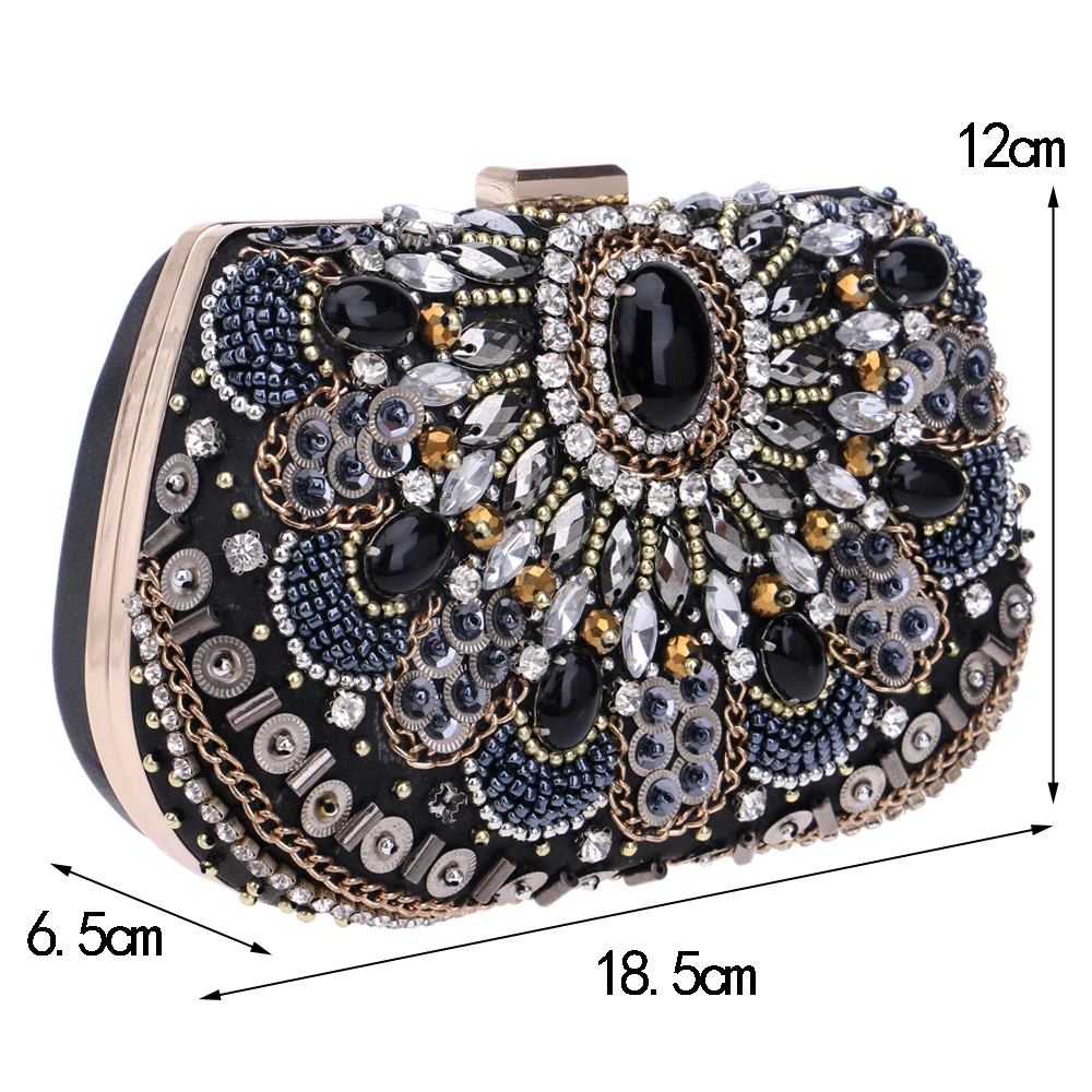 SEKUSA women evening bags beaded wedding handbags clutch purse evening bag for wedding day clutches evening bags embroidery bags