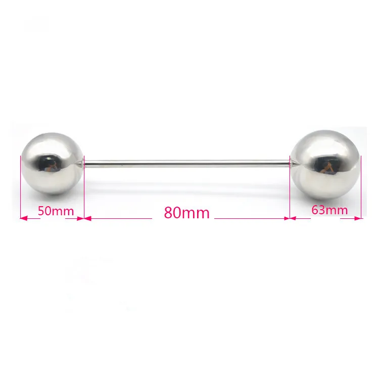 38/50/63mm for choose large stainless steel metal anal beads butt plug insert G spot masturbator dildo sex toy for men women